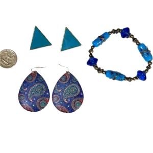 Vintage bracelet earring lot